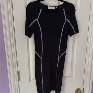 A.L.C. Black Short Sleeve Fitted dress